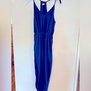Royal blue midi cocktail dress - small